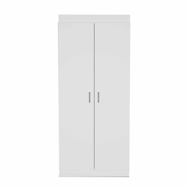 Chad Pantry Double Door Cabinet, Five Shelves, Three Interior Door Shelves