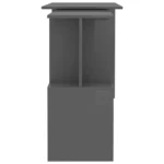 vidaxl corner desk high gloss gray 78.7"x19.7"x29.9" engineered wood